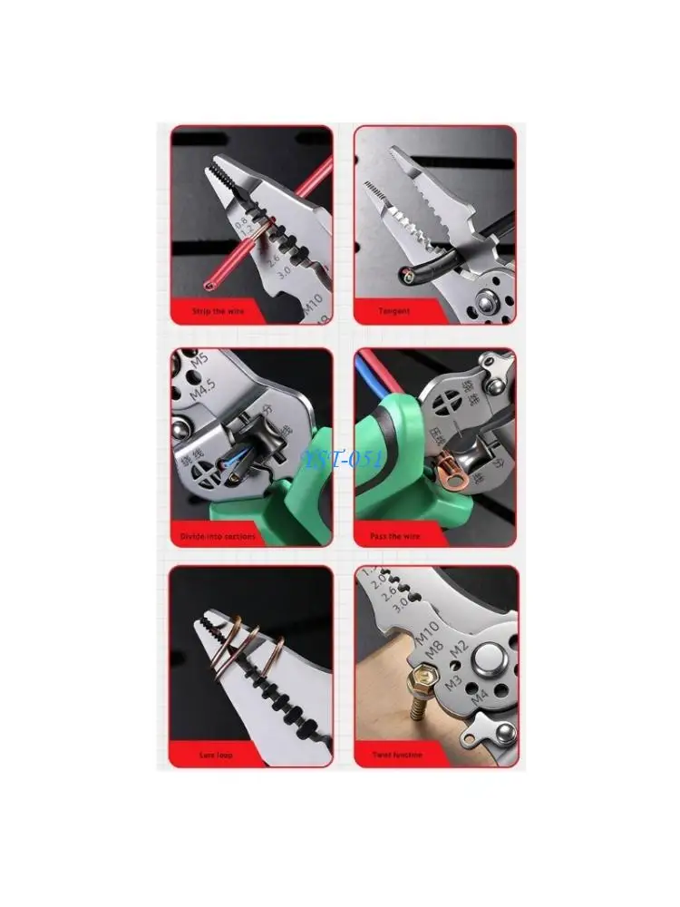 E15A Inductive Detection Wire Stripper Featuring Cutter For Electrician Projects
