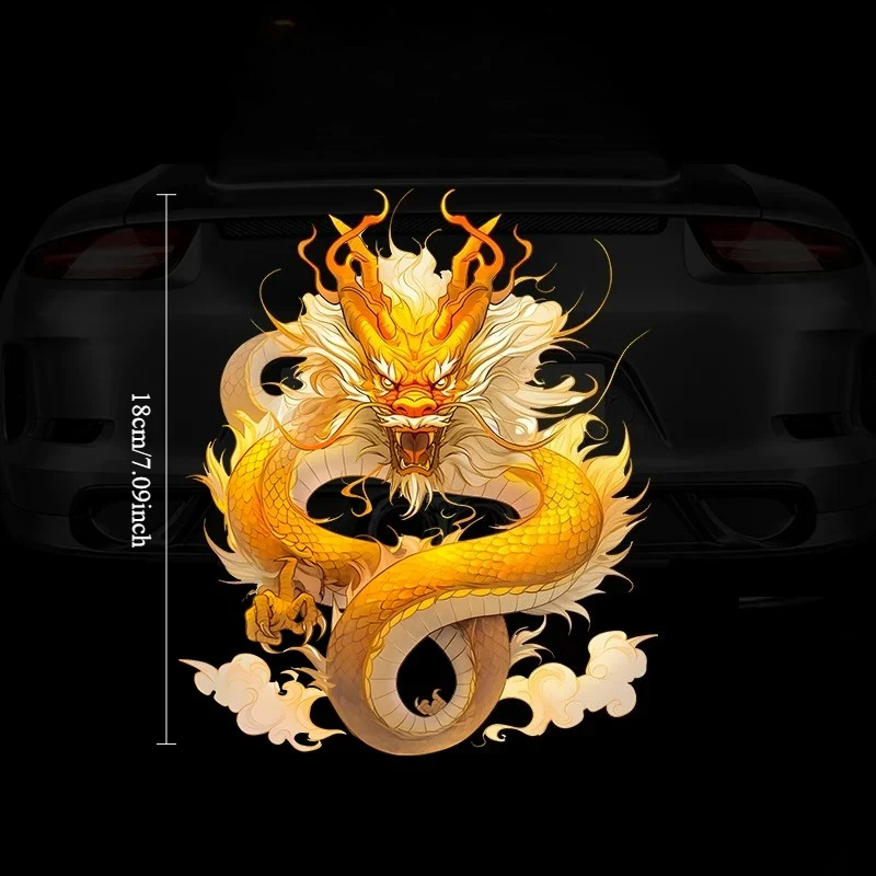 Personality Dragon Vinyl Sticker Creative Waterproof Decal for Car Body Scratch & Scuff Cover Decor