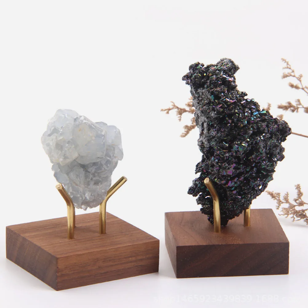 

Mineral Gem Display Stands Stone Collection Rack Crystal Shelf Retail Wood Tabletop Crafts Decor Display Racks Home Office