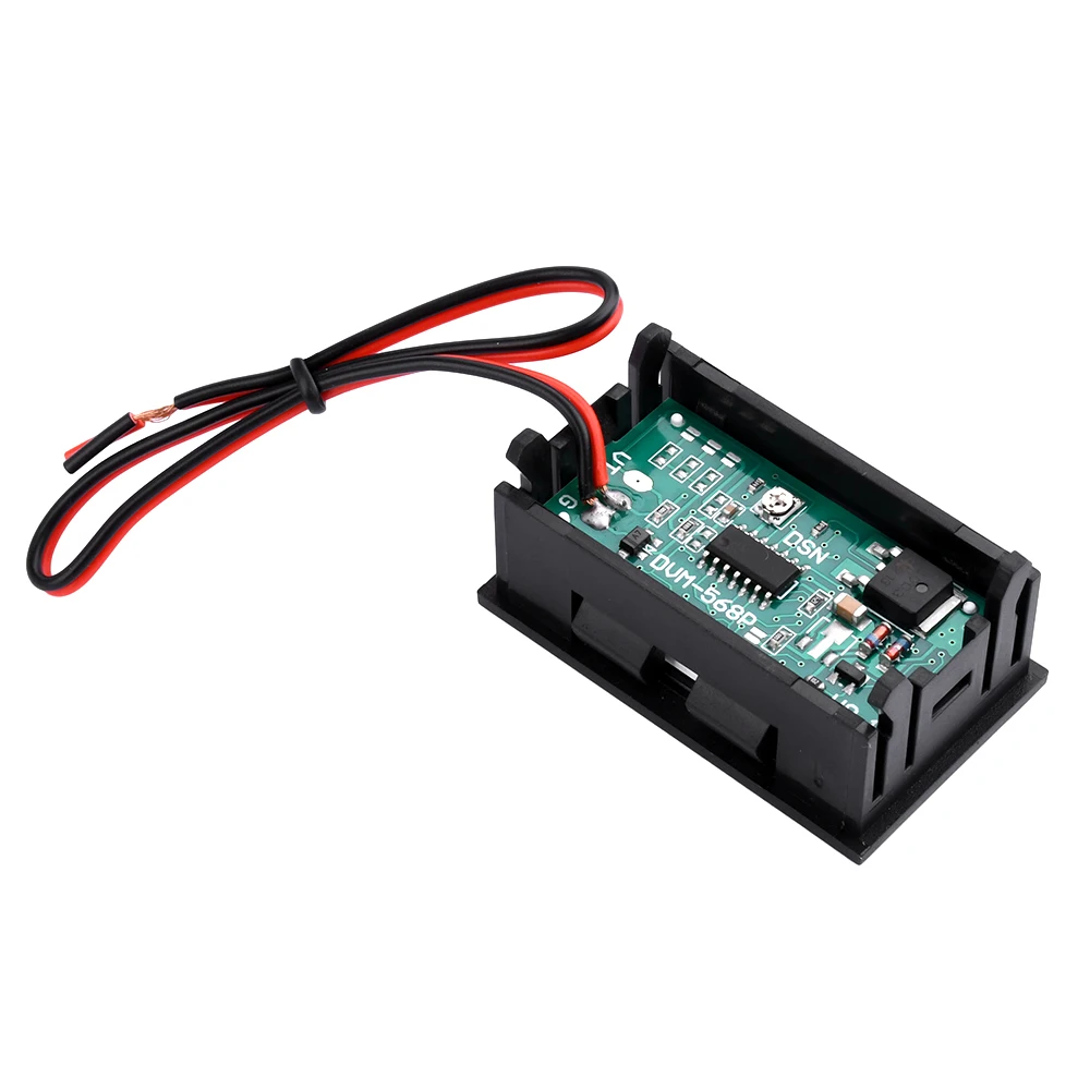 DC 5-120V 2-wire 3-digit Voltmeter 0.56 inch LED Voltage Detector Electrician Measuring Tools