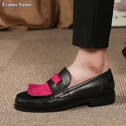 Black Trim Fringe Men Shoes Soft Leather Men Shoes Stylish Party Shoes Spring Stylish Men Shoes Big Size 38-45 Zapatillas Mujer