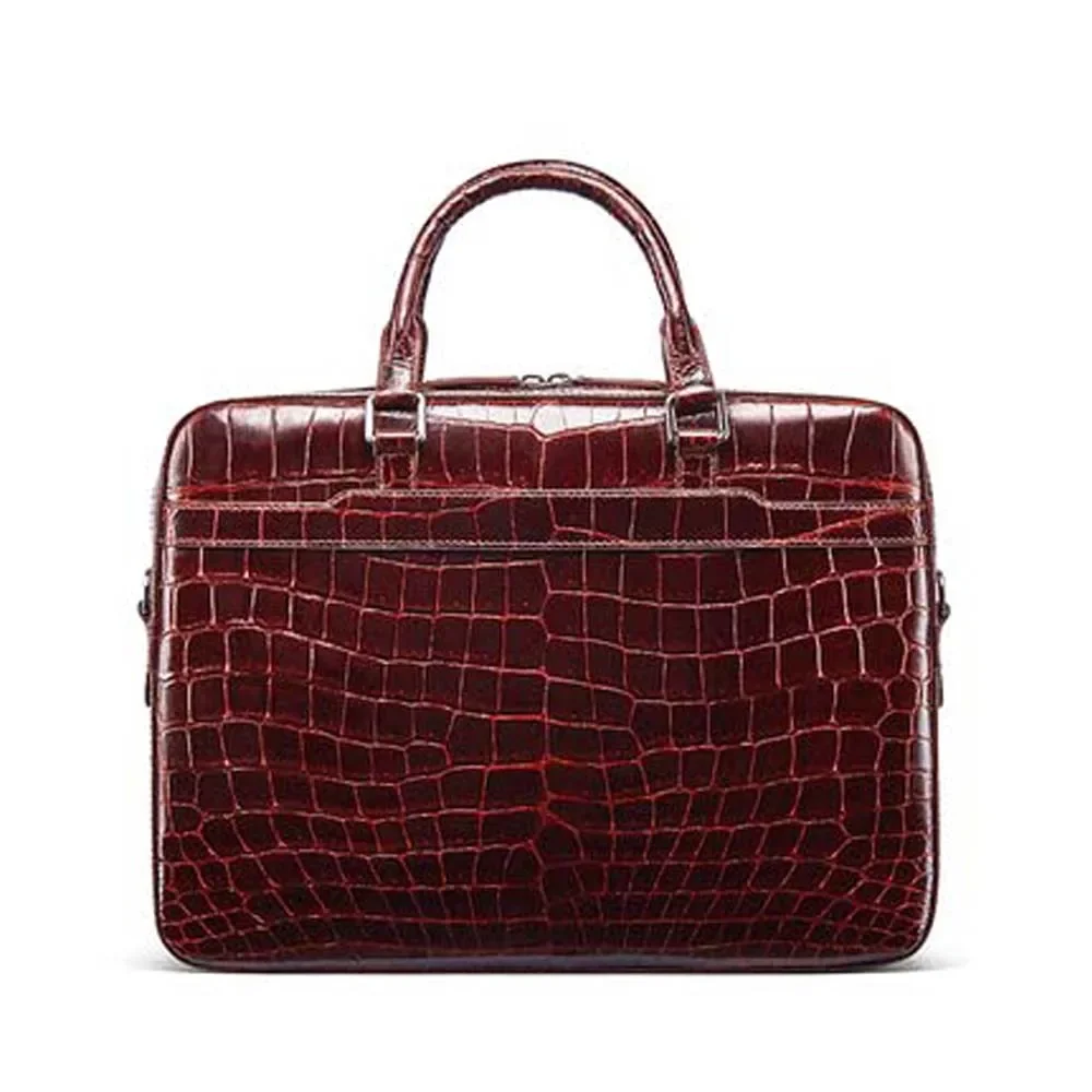 gete Pure manual   crocodile  men handbag male briefcase  business large capacity  Laptop bag  men bag