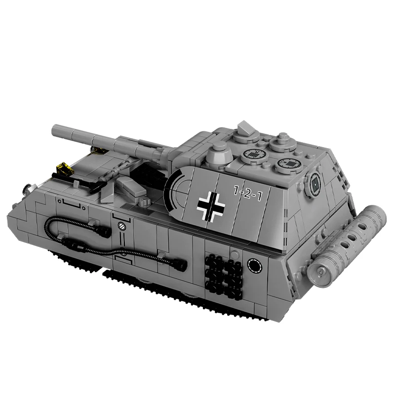 الحرب العالمية 2 WW2 الجنود العسكريين للجيش Panzerkampfwagen الثامن ماوس دبابة نموذج اللبنات الطوب لعب للأطفال هدية