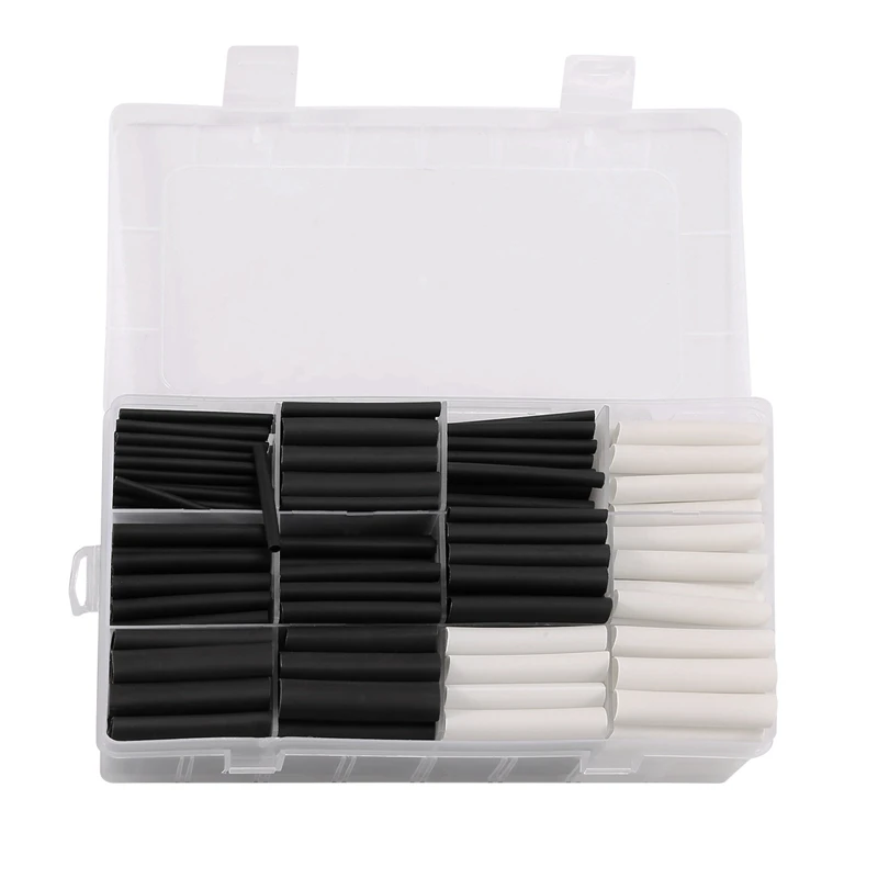 

300Pcs 3:1 Heat Shrink Tubing Kit With Glue Dual Wall Tubing 2.4/3.2/4.8/6.4/7.9/9.5/12.7Mm Adhesive Lined Sleeve Wrap