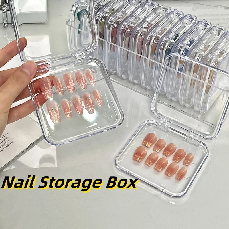 Press on Nail Storage Box Acrylic Fake Nail Display Box for Bracelets Earrings Necklaces Art Home High-End Exquisite Display Box