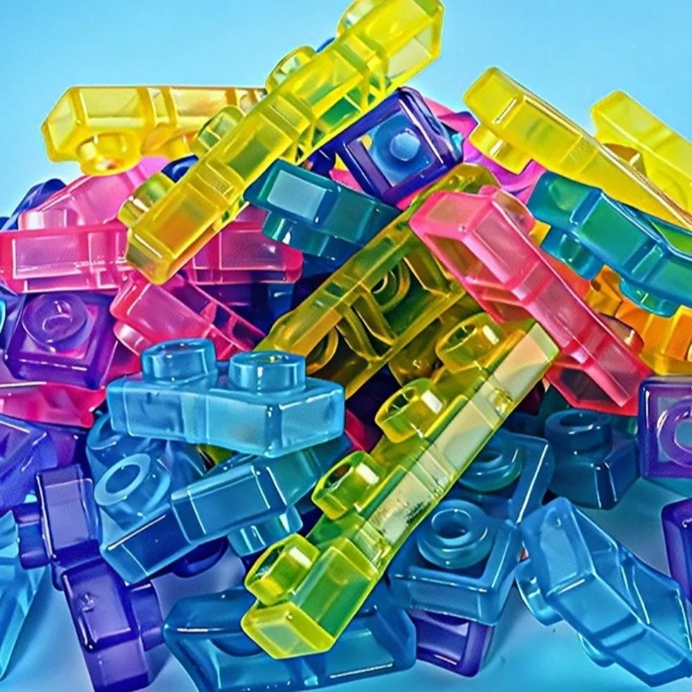 Sensory Soft Jelly Jelly Building Blocks Rubber Stackable Squishy Building Blocks Twistable Flexible Soft Jelly Blocks Bath
