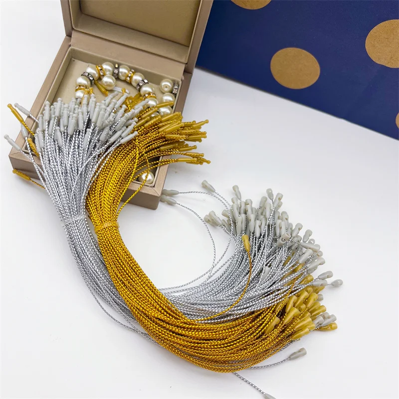 Imagem -06 - Gold Silver Cord Garment Presentes Embalagem String Thread Snap Lock Pin Loop Tie Fasteners Faça Você Mesmo Christmas Tree Drop Ornaments 10000 Pcs