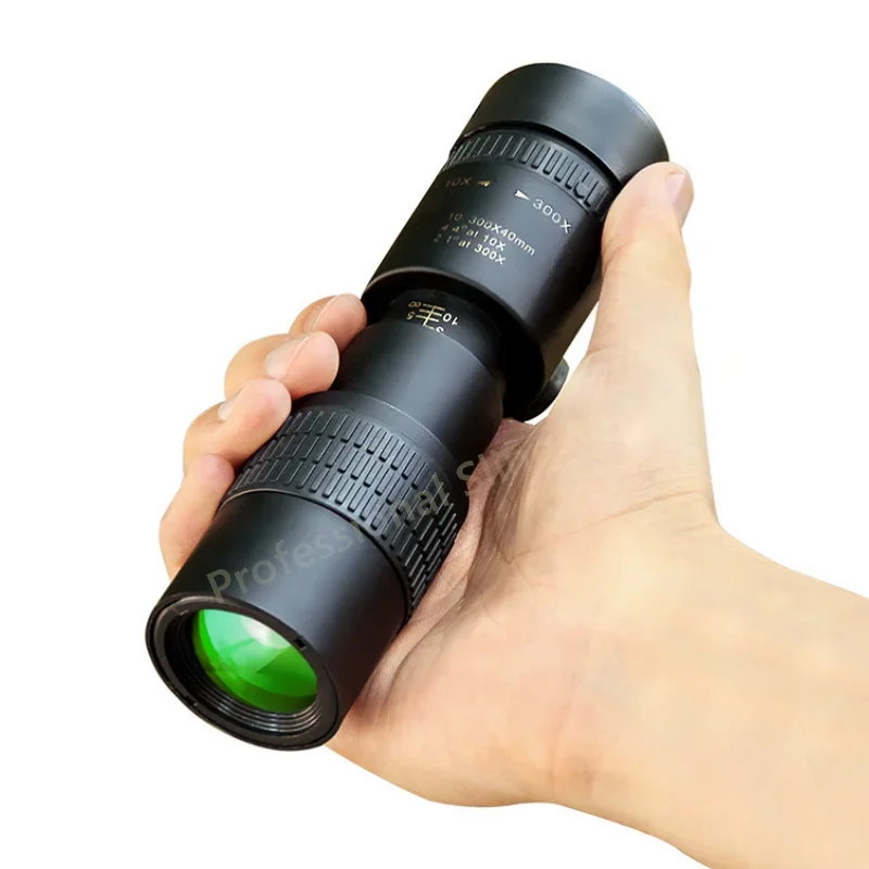 Powerful Monocular Telescope 10-300X Zoom Remote Professional Monocular Telescope HD High Quality BAK4 Prism Portable Camping