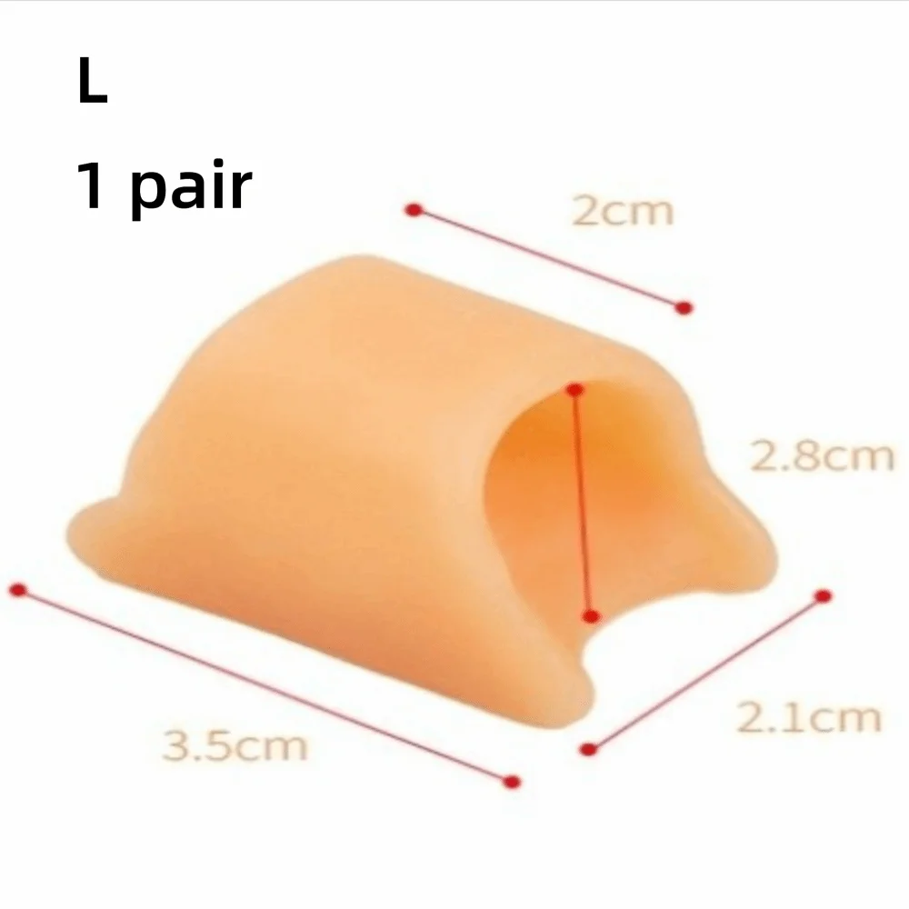 1 pair Foot Supplies Nude Toe Corrector Gel Material Toe Splint Toes Separator Hammer Toe Straightener Bent Toes