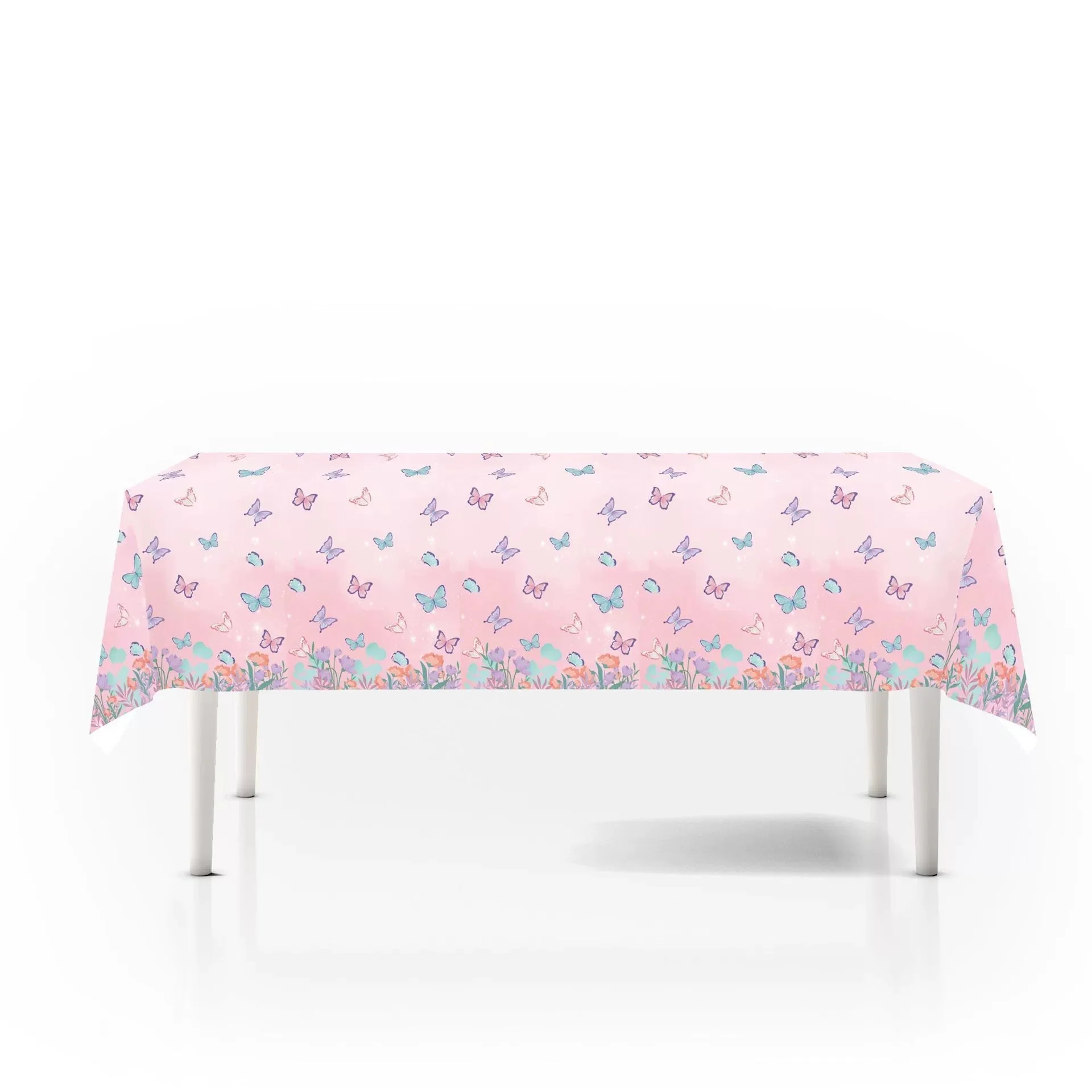 

Butterfly Disposable Tablecloth Plastic Rectangular Spring Butterfly Birthday Table Cover Happy 1st First Birthday Party Decor