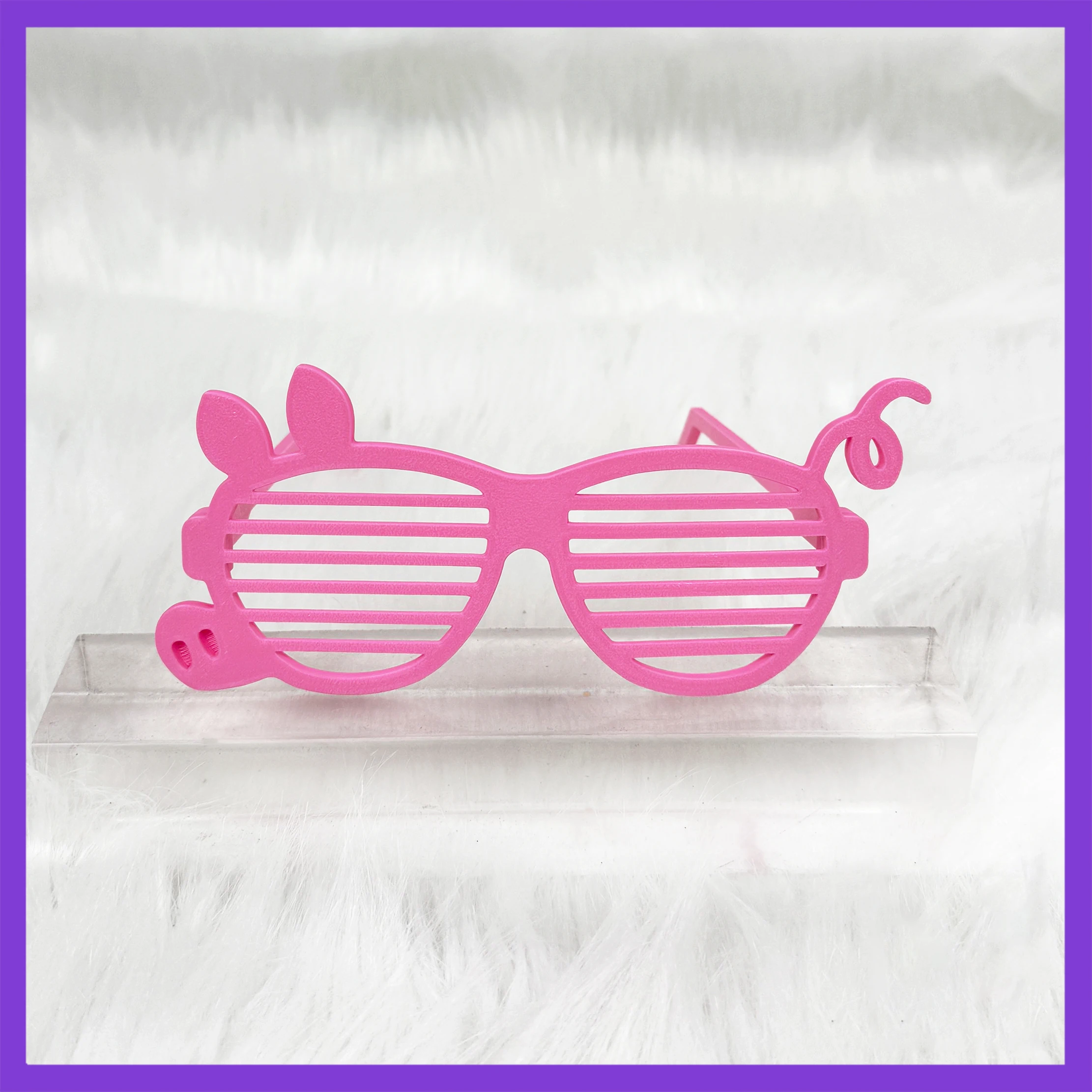 Cartoon Nick Wilde Cosplay Prop Nicholas Cosplay Eyeglasses Pink Pig Eyeglasses Accessories For Hallowmas Party Adult Women Men