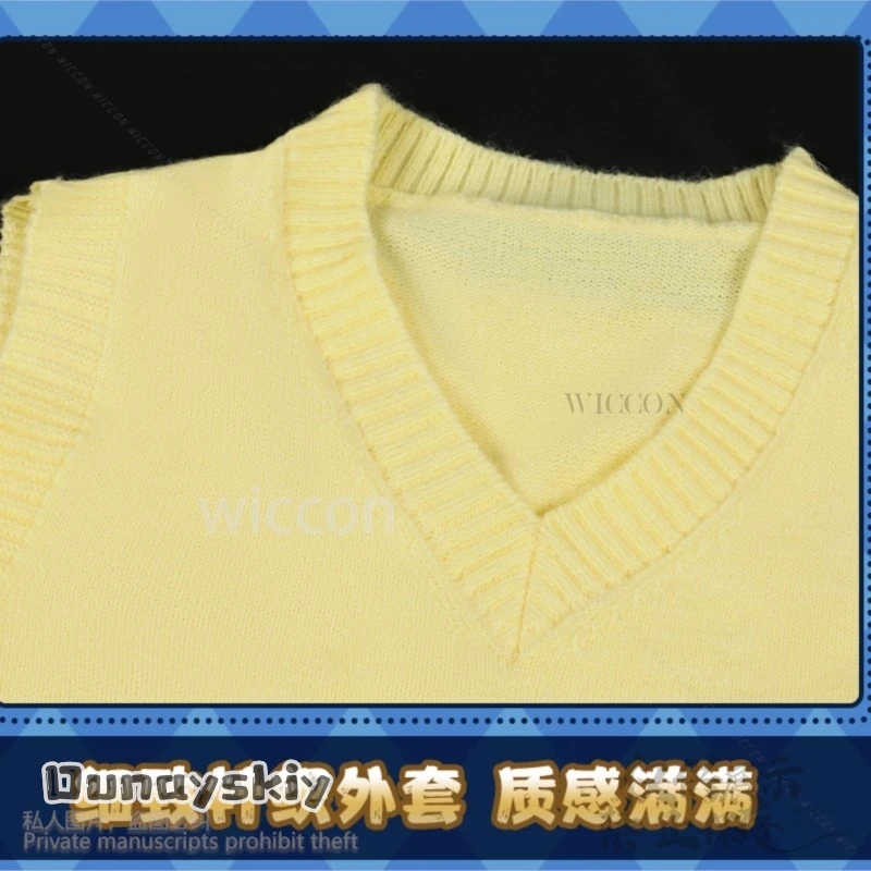 أنيمي Galgame جيوب الصيف تأثيري Tsumugi Wenders زي سترة صفراء JK زي مدرسي فستان لوليتا شعر مستعار جيراي كي مخصص