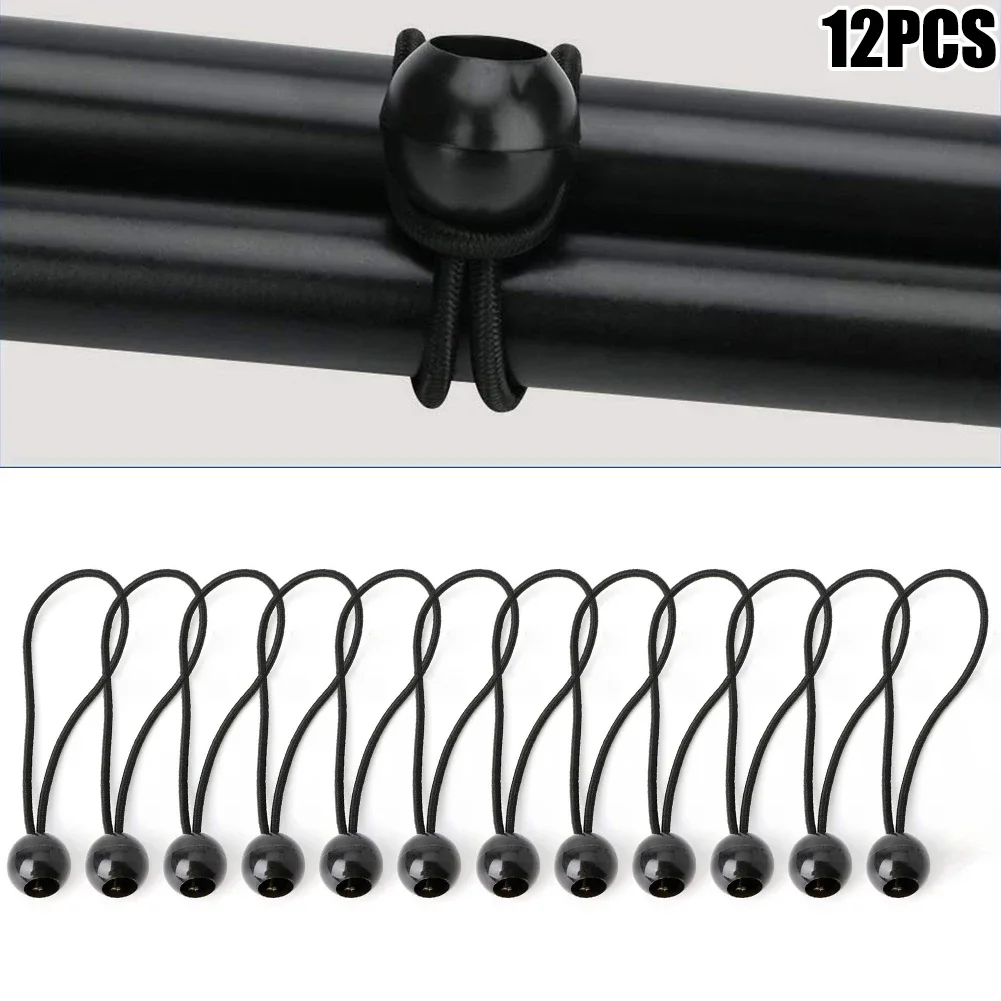 Bouncy Rope Shock Elastic Toggle Household 22mm Diameter Black Cord Electrical Cords Garden Hoses 12PCS 15CM Black