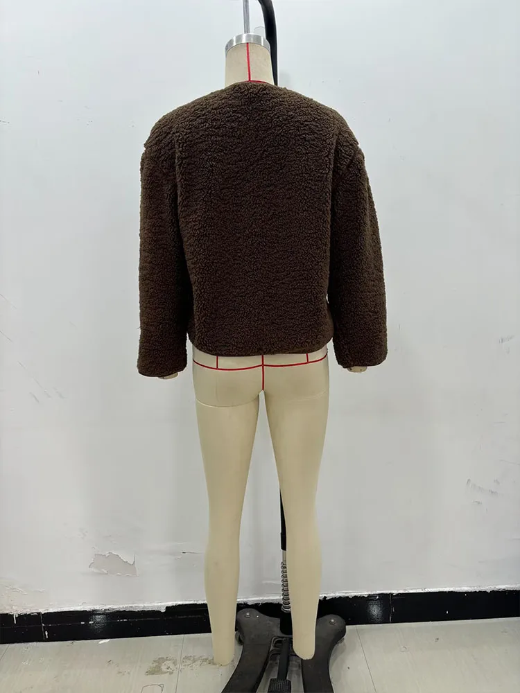 

HH 3-цветные женские зимние модные пальто, однотонные однобортные женские короткие куртки с длинными рукавами и карманами в уличном стиле