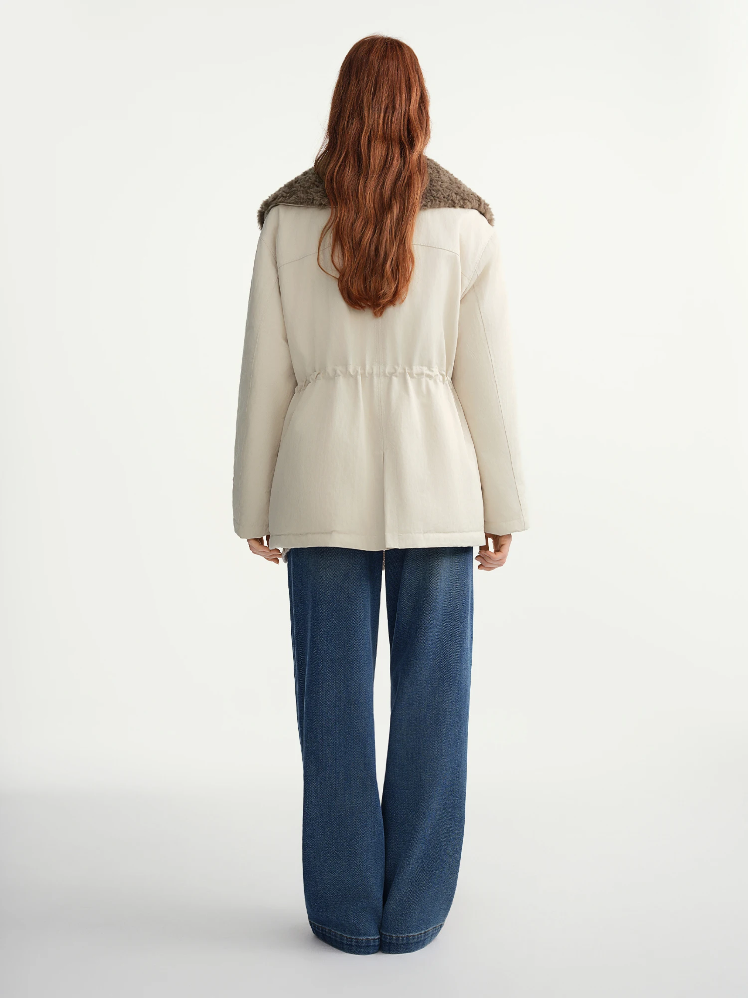 DUSHU Plus Size 2025 Winter vrouwen Korte Puffer Jas Faux Shearling Kraag Parka Donsjack Warme Thermische Bomber bovenkleding