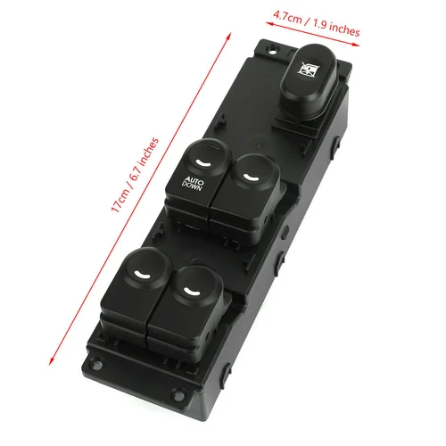 Imagen 2 del producto Interruptor de ventana eléctrica delantera para coche, Control del lado del pasajero del conductor para Hyundai Accent 1.6L 2012-2016 935701R101 935801R000, LH RHD