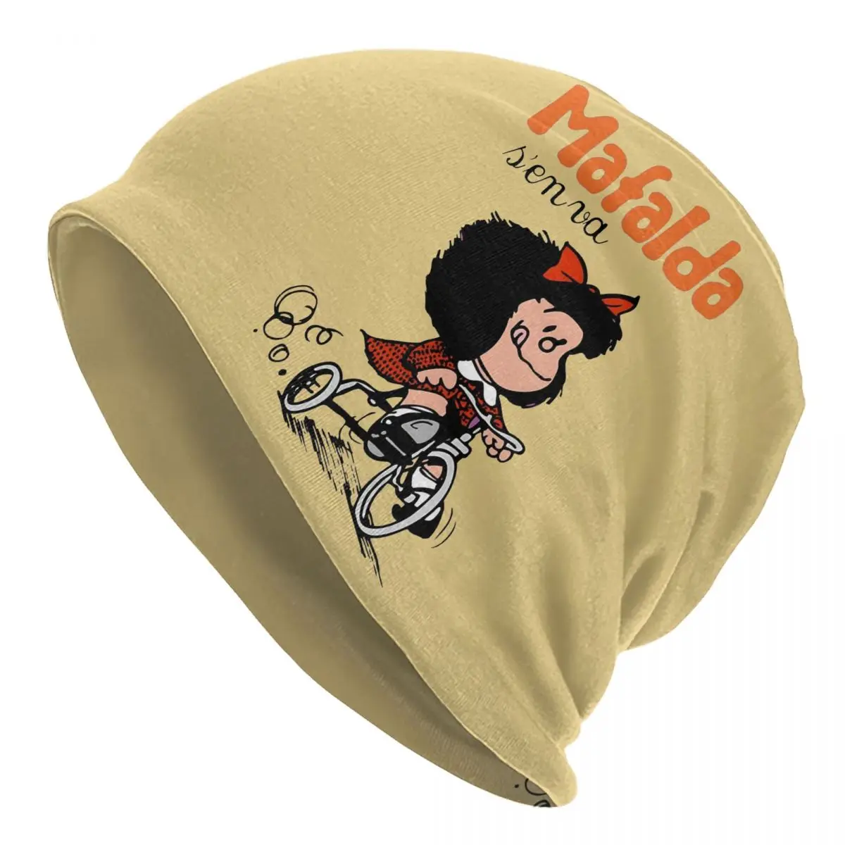

Mafalda Quino Go велосипедные осенне-зимние облегающие шапки Милая забавная шапка женские мужские новые теплые вязаные шапки