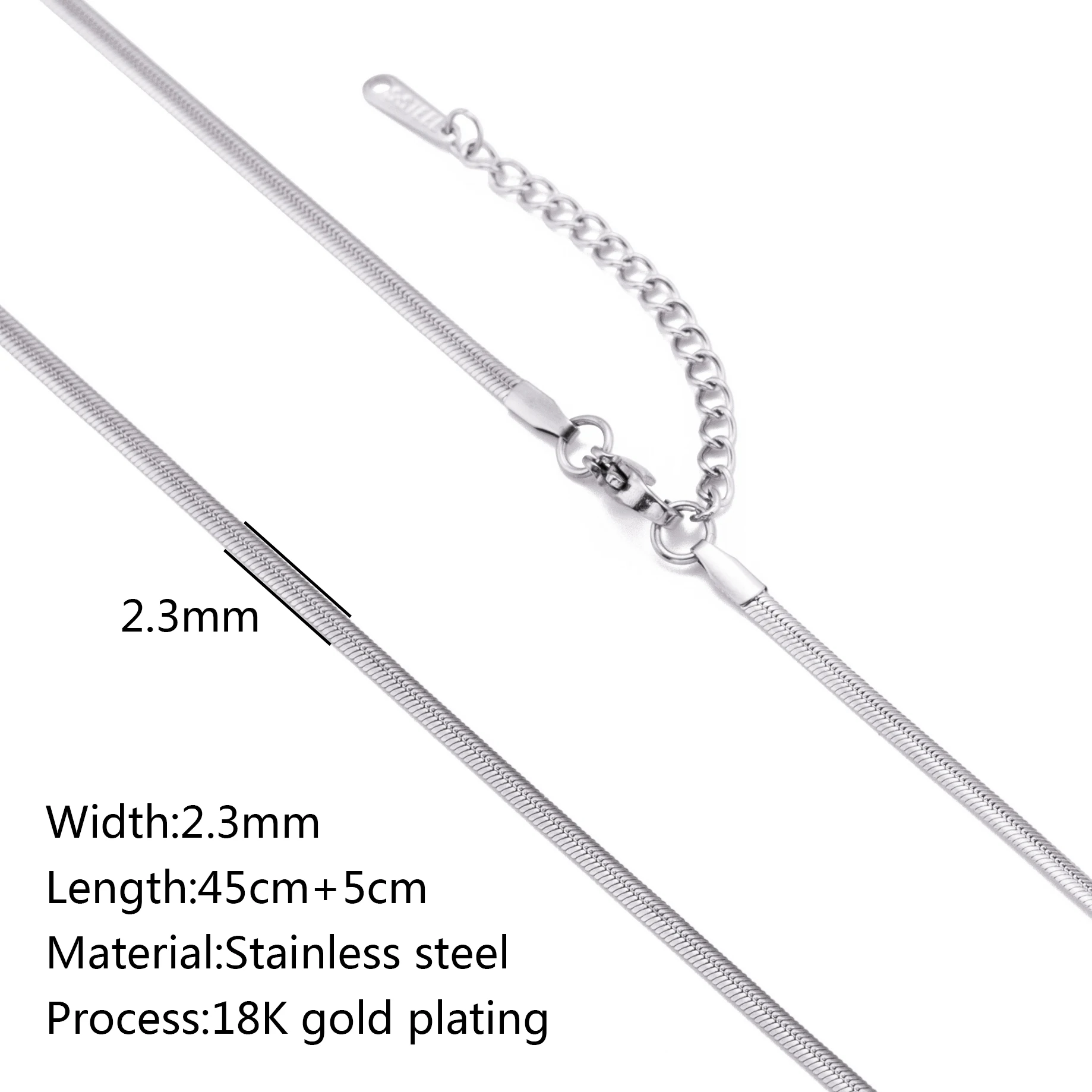 5pc 18K goudkleur PVD verguld roestvrij staal Cuba Cross O Ripple Twisted Chain ketting verstelbare ketting DIY ketting groothandel