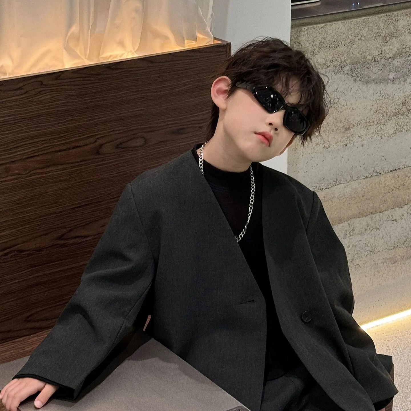 

The Design of The New BoysCasual SuitSet for Autumn 2025 Has A Niche Appeal While The Childrens Suit Has A Highend and Loose Fit