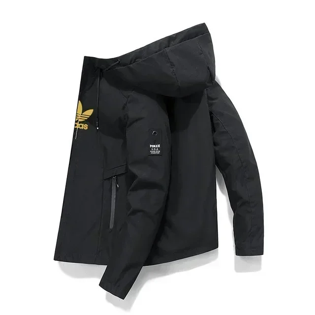 2026 New Men's Hooded Coat - Spring and Autumn Edition - Brand Men's Style - Decorative Hood - Simple and Casual Design - Openin