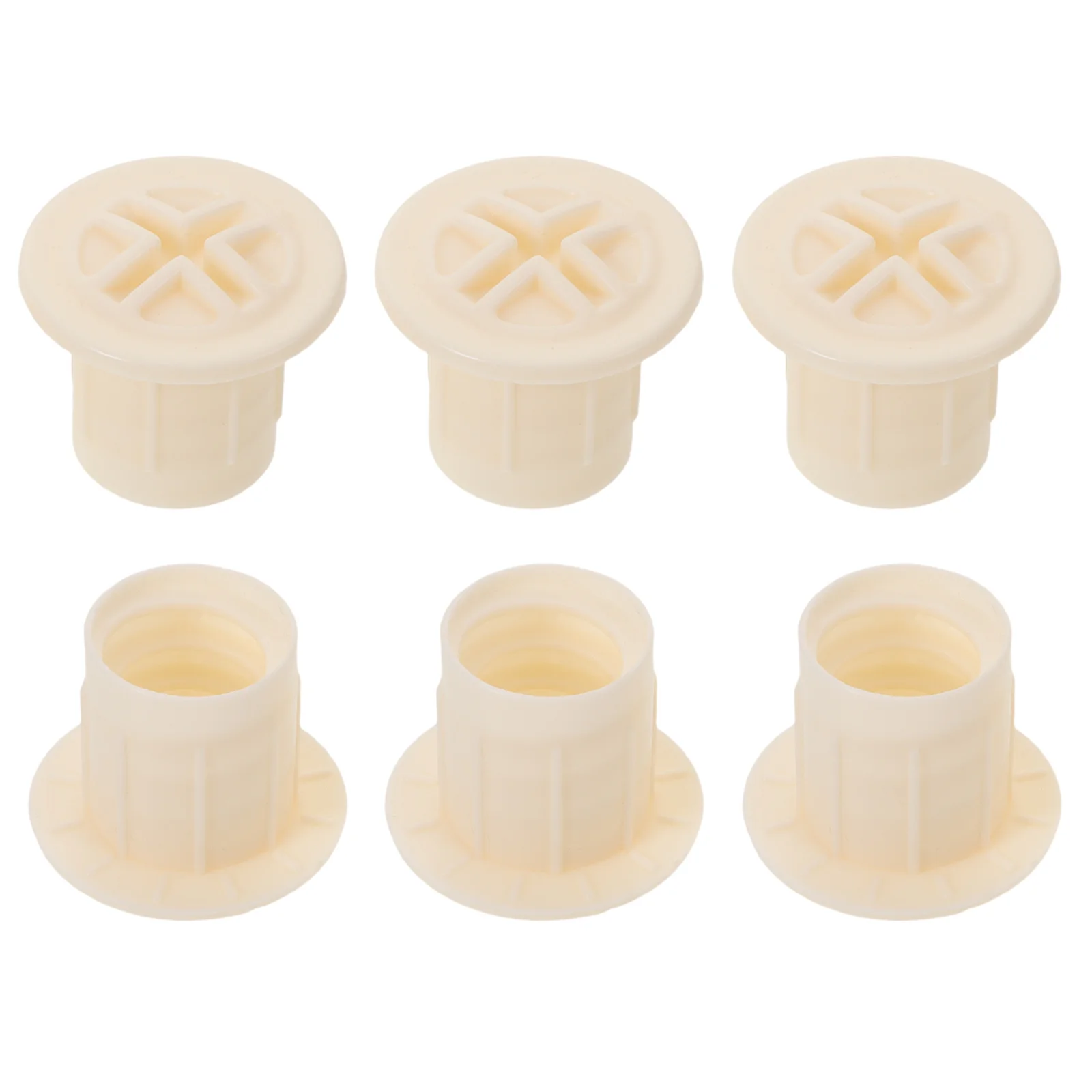 قبعات صامولة بلاستيكية بيضاء 6 قطع من المثبتات المسمارية الآمنة لمعدات اللعب الخارجية للأطفال، أغطية أمان متينة #3