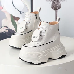 Designer Sneakers for Women Shoes Height Increase Thick Sole High Top Shoes Lady New Autumn Korean Version Platform Sports Shoes