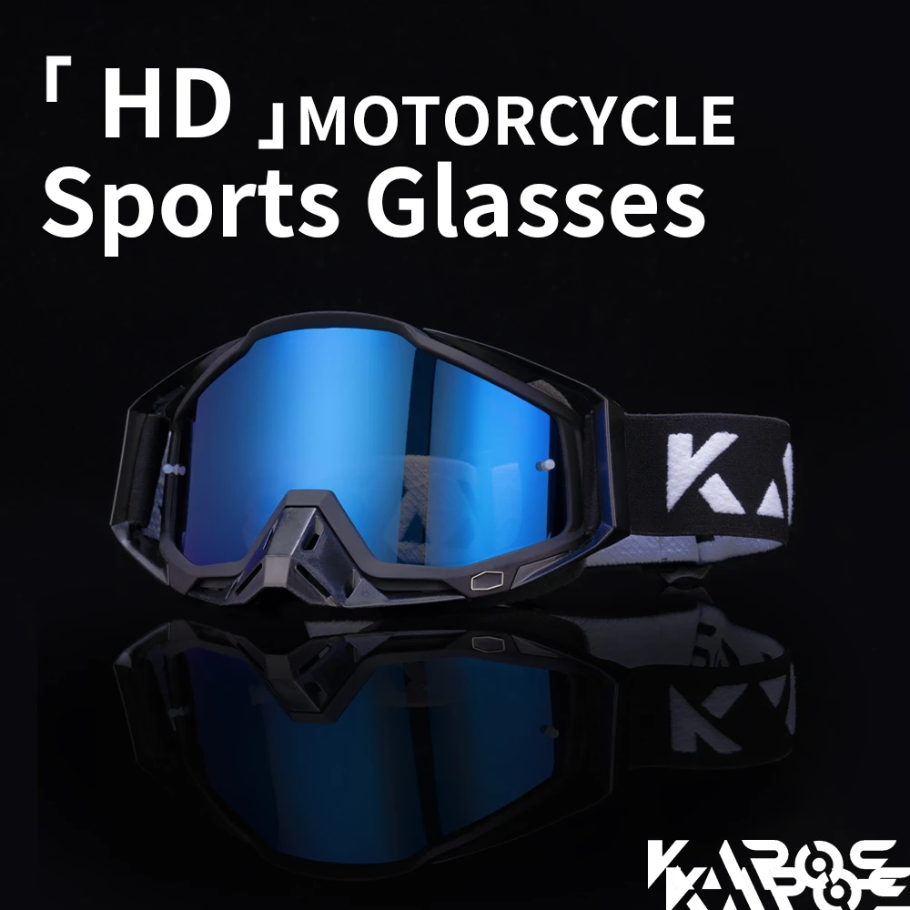 

Karos Sports Motocross Goggles UV400 Protection Motorcycle Sunglasses Man Windproof Mask Skiing Cycling Racing Off-Road Glasses