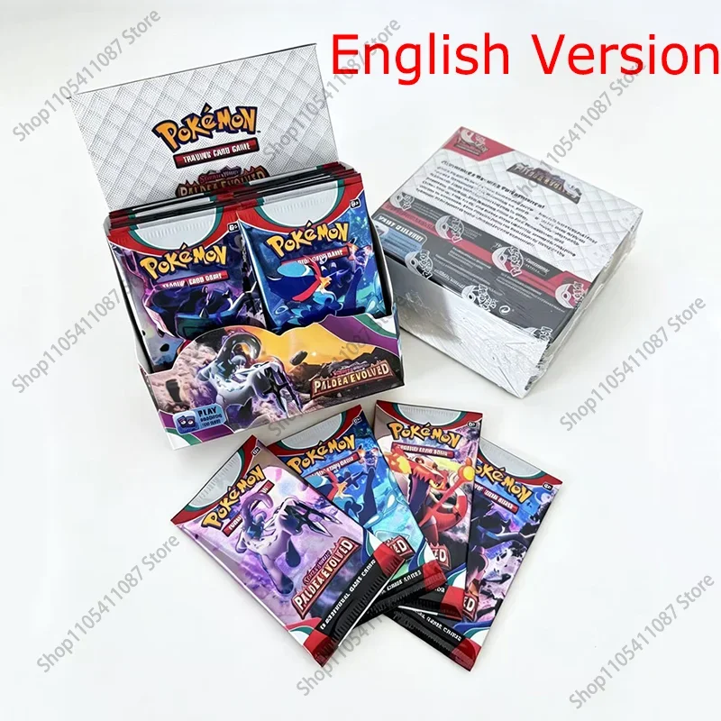 Boîte de boosters Pokémon TCG Écarlate et Violet Paldea Evolved, 360 pièces, 36 paquets de cartes à collectionner, jeu de cartes, jouets pour enfants