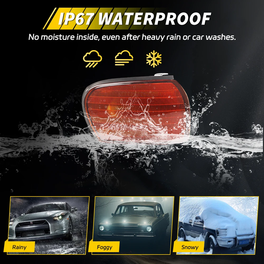 2Pcs For 1995 1996 1997 1998 1999 2000 2001 Subaru Impreza WRX Front Corner Parking Side Marker Light Turn Signal Light Cover