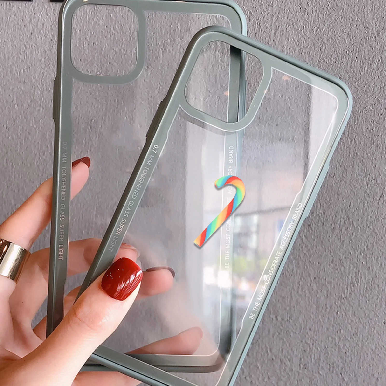 40 Uds. Accesorios navideños, Material DIY, decoración de funda de teléfono en forma de bastón, accesorio creativo, decoración navideña, accesorios navideños