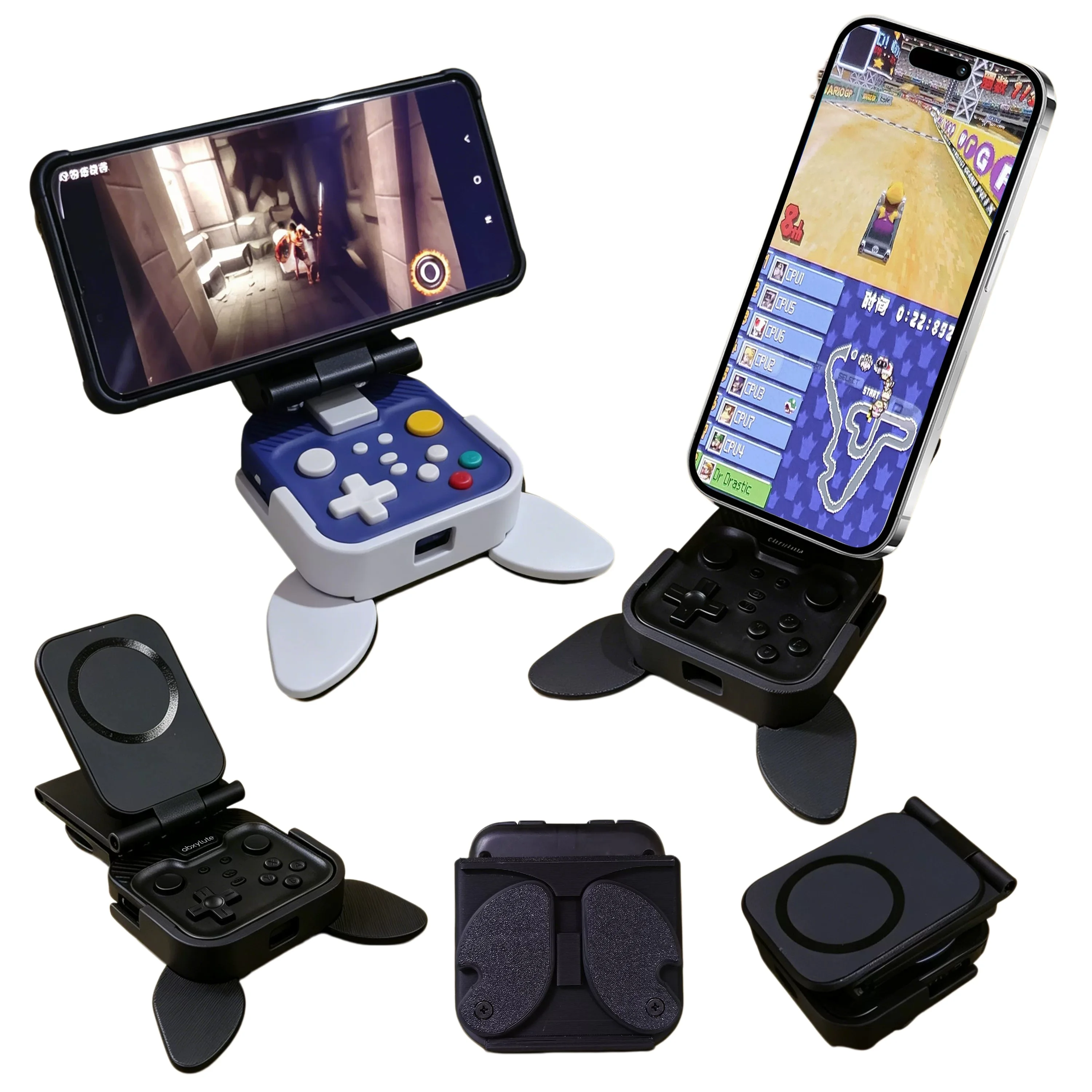 for abxylute M4 Magnetic Grip Case Controller Tri-fold Stand Adjustable Angle Protective Shell Accessory Gamer Gift