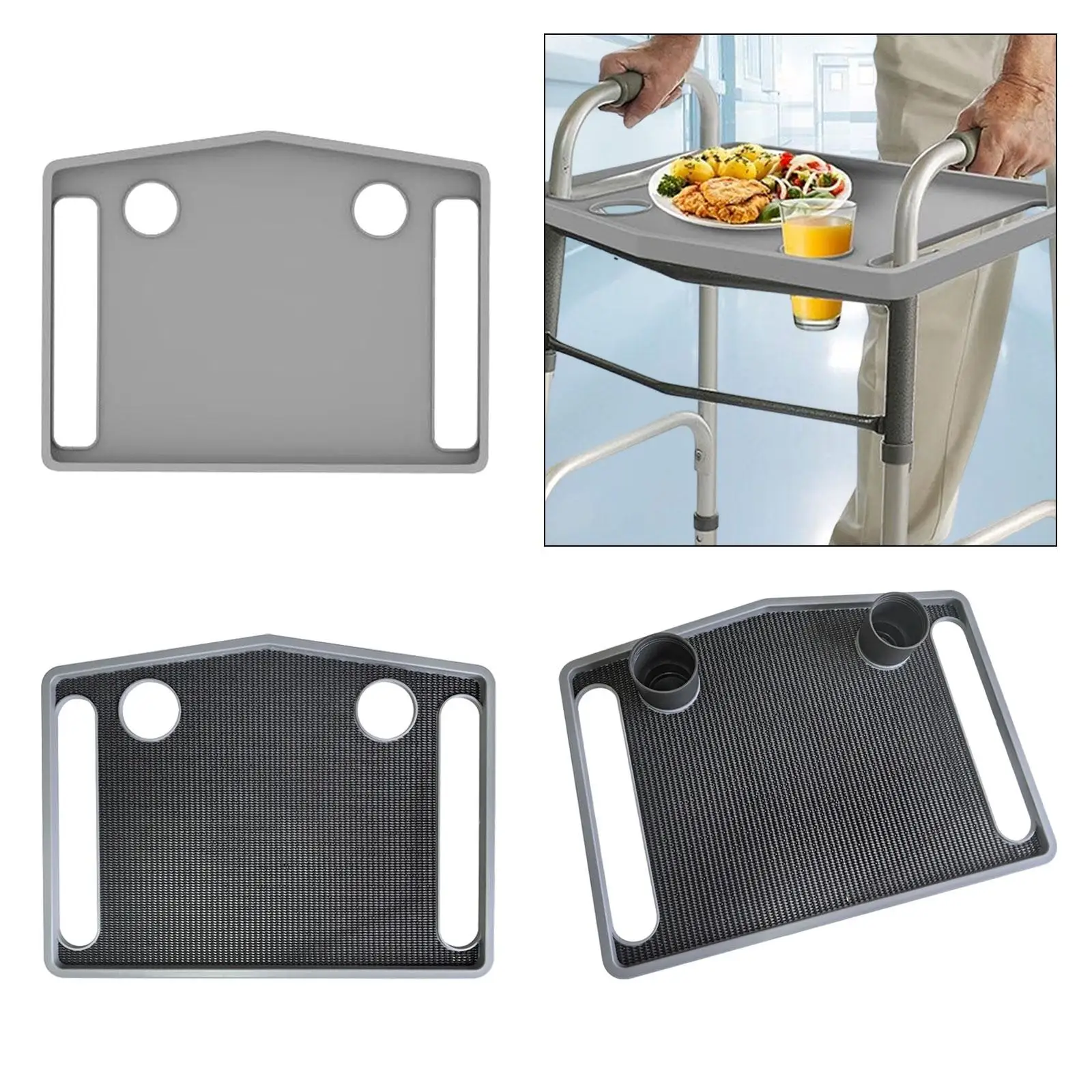 Detachable Walker Tray Storage Table Walker Accessories Basket for Meals Reading Seniors Use