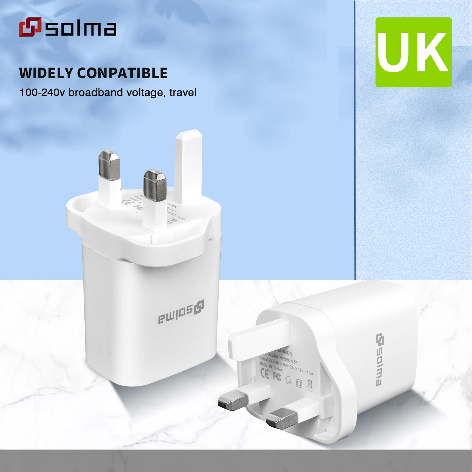 QC 3.0 USB Adapter Fast Charging Wall Charger Compatible With Multi -phone Series Quick Charger