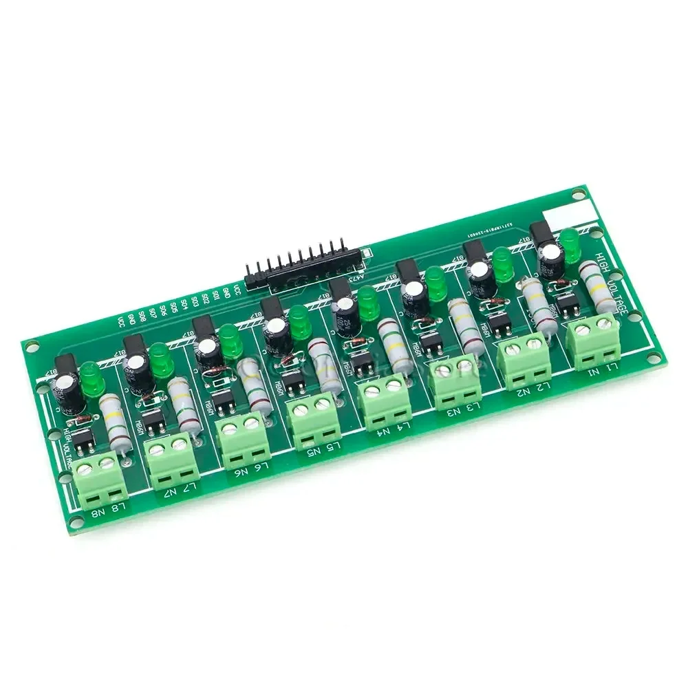 AC 220V 8 Channel MCU TTL Level 8 Ch Optocoupler Isolation Test Board Isolated Detection Tester Module PLC Processors