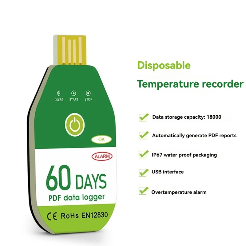 N11R- USB Temperature Data Logger Temperature & Humidity Recorder Alarm Thermometer Recorder Tester Report PDF