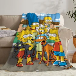 S-SimpsonS Sofa Throw Blanket Fluffy Thermal Blankets for Bed Luxury Bedding Thin Wadding Blanket King Size Home Interior Soft