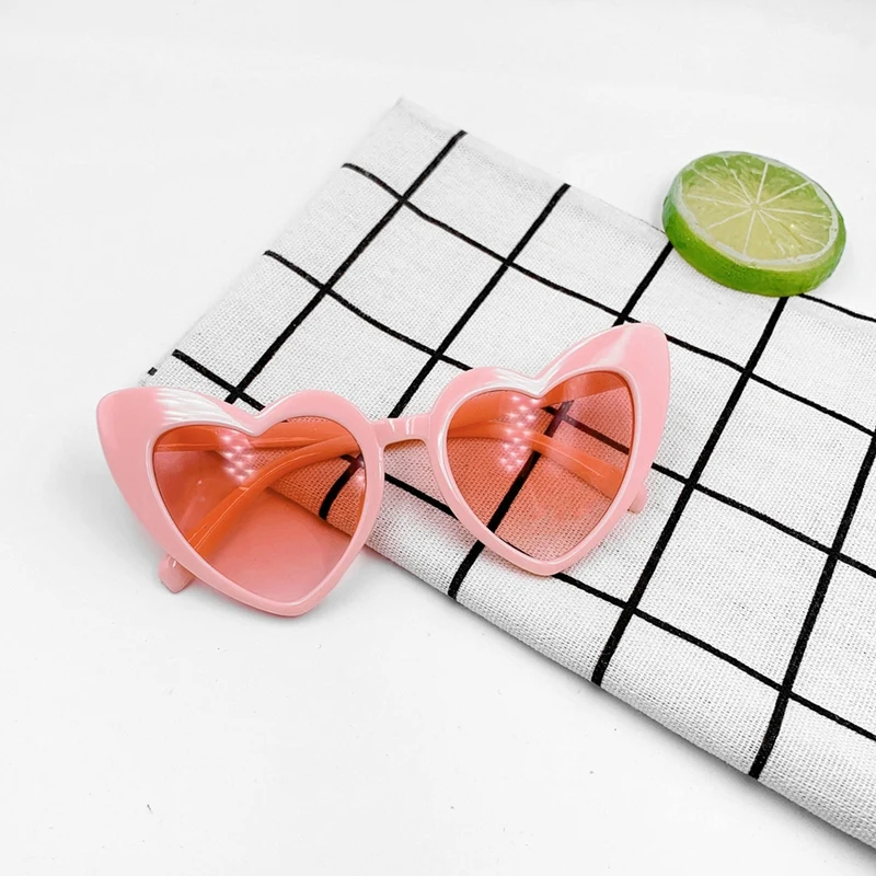 6 Heart-Shaped Sunglasses, Suitable For Beach Travel, Suitable For Weddings And Bachelor Parties,