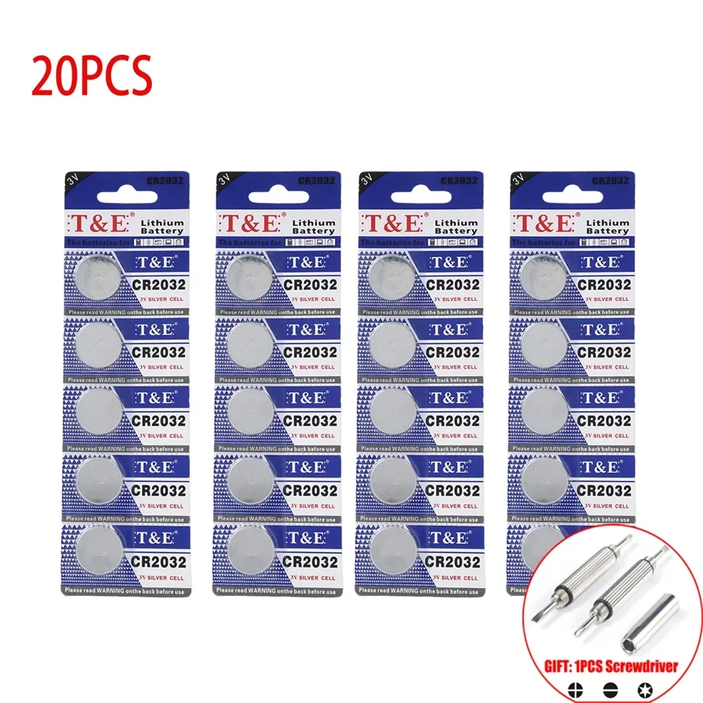 NEW 20PCS CR2032 CR 2032 DL2032 ECR2032 Lithium Battery Watch Calculator Car Key Remote Control Button Coin Cells