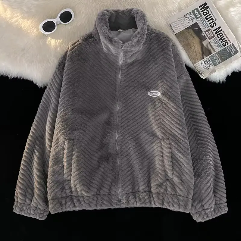 Coral Fleece Sleep Tops Men 3 Colors Baggy Warm Fluffy Couples Outwear Comfortable Home Sleepwear Ulzzang Fashion Winter Hombre