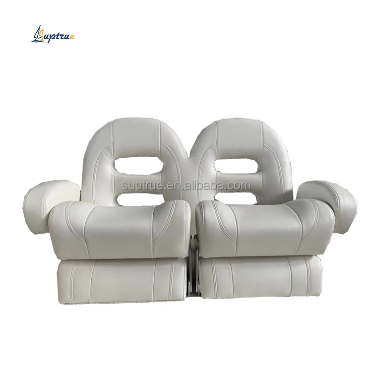 

Suptrue Deluxe Customized High Backrest Double love Seat Flip up Luxurious Deluxe Fold up Yacht Seat Marine Bench Boat Seats