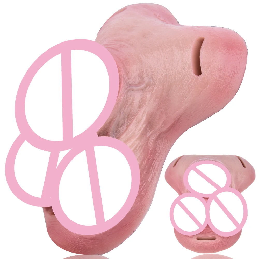 ORALSX Adult Wearable Penis Sleeve With Belt Urethral Hole Insertable Chastity Cage Device For Man Pleasure Hollow Dildo Sheath