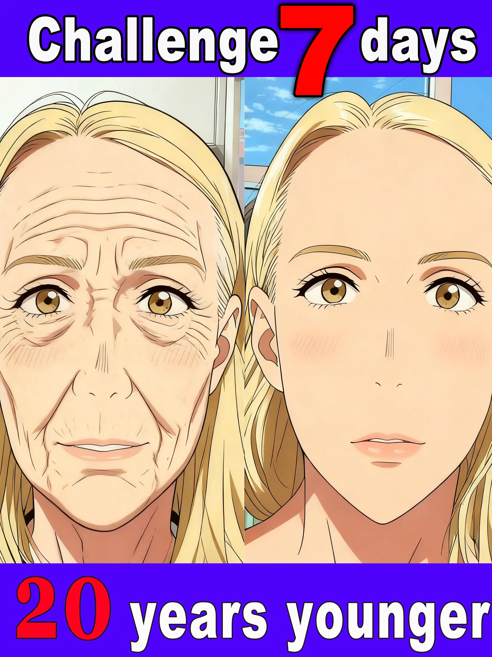 

Уменьшите морщины для младшего цвета лица.