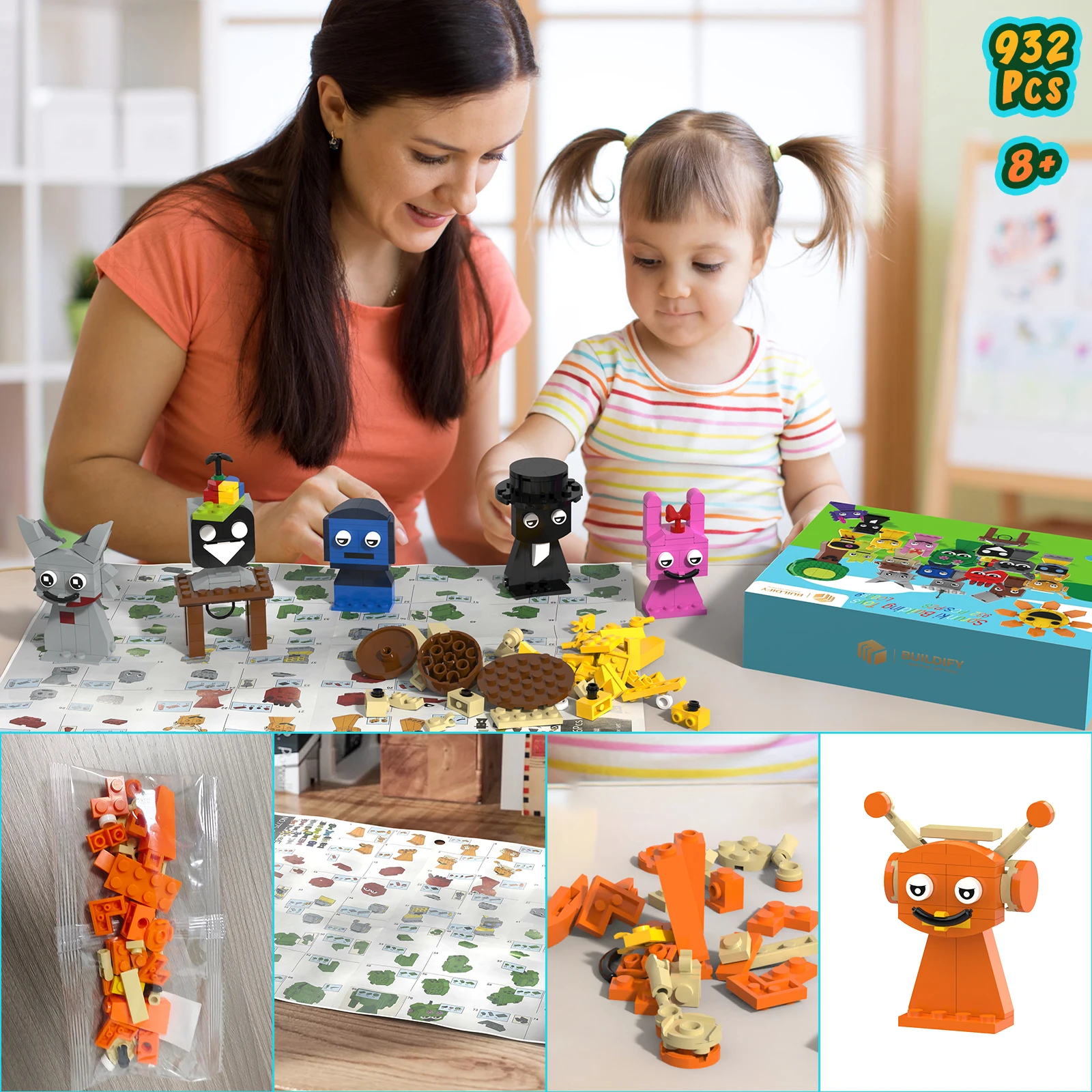 Ensemble de construction de jouets Sprunki 20 en 1, figurines d'action Sprunki, jeux de musique, rôles, cadeau de noël pour les Fans, adultes, enfants, garçons et filles