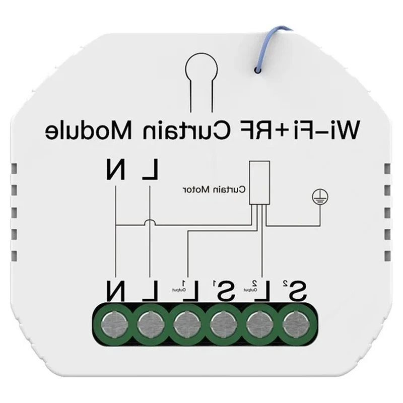 HFES RF433 Wifi Tuya Voice Smart Curtain Switch Module Wireless Control Electric Roller Blinds Shutter Motor Switch Breaker