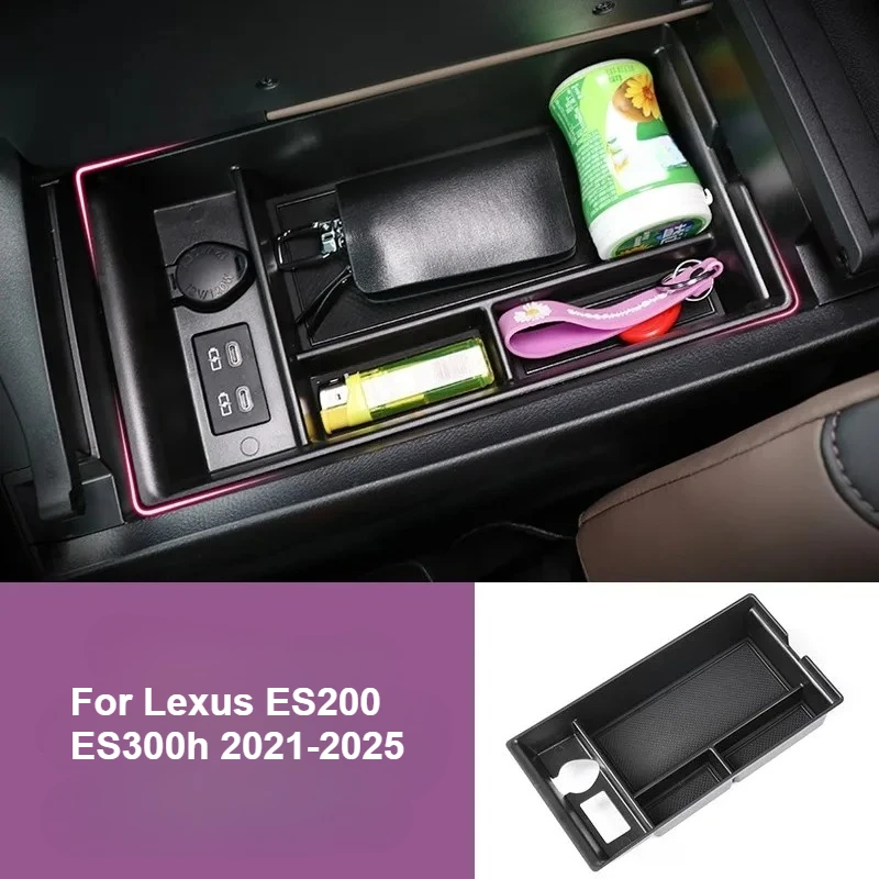 

Car Armrest Storage Box Center Console Organizer For Lexus ES200 ES300h 2021 2022 2023 2024 2025 Interior Tidying Accesories