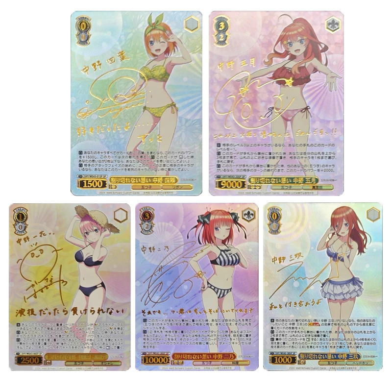 The Quintessential Quintuplets DIY 5PCS/SET DIY 5PCS/SET Ichika Nakano Nino Nakano Sanjiu Holiday Gifts Anime Collectible Cards