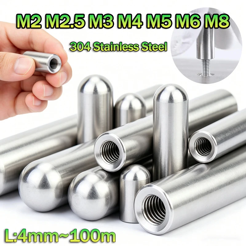 304 Stainless Steel M2 M2.5 M3 M4 M5 M6 M8 Internal Thread Cylindrical Pin Internal Tooth Positioning Cylinder Location Dowel