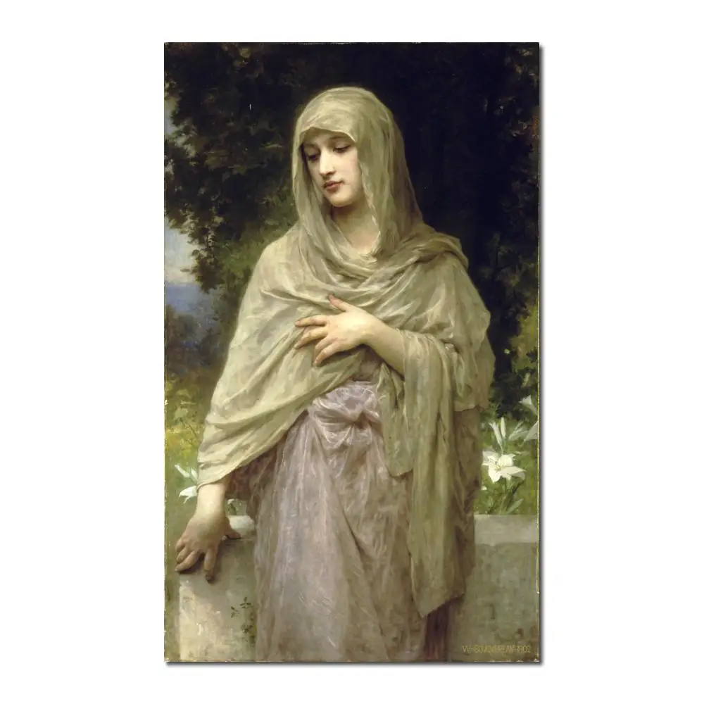 

famous portrait painting Modesty by William Adolphe Bouguereau Hand painted High quality