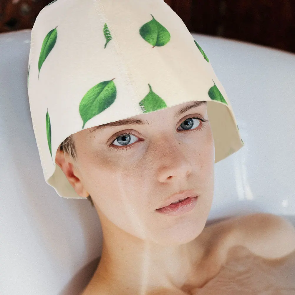 

2 шт. фетровая шапка для сауны, утолщенные термозащитные шапки, многоразовые впитывающие шапки