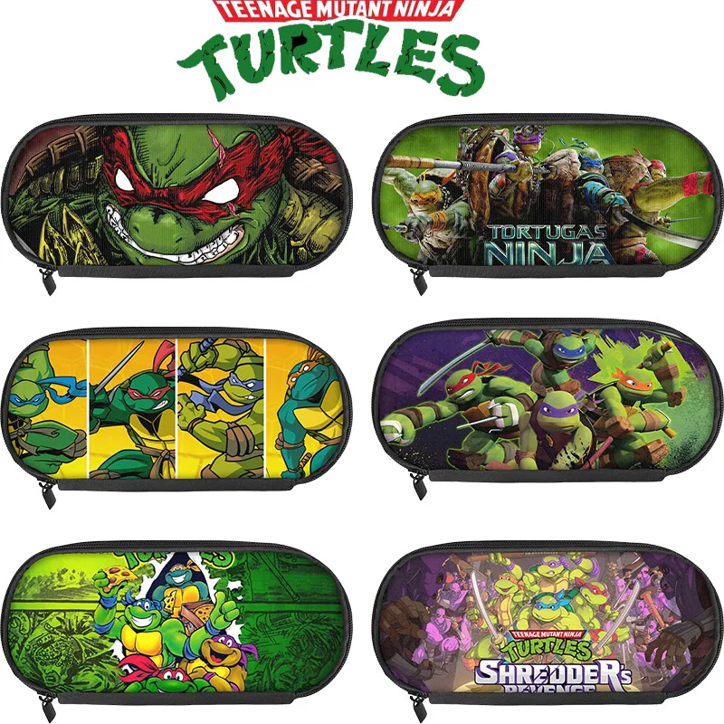 TMNT genç Mutant Ninja Turtles kalem kutusu büyük kapasiteli depolama kalem kılıfı kalem kutusu çocuk karikatür öğrenci kırtasiye hediye